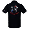 LES P'TITS HEROS POLO FEDERATION NOIR ADULTE HOMME