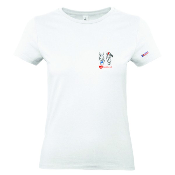 LES P'TITS HEROS TEE-SHIRT PUBLIC BLANC ADULTE FEMME