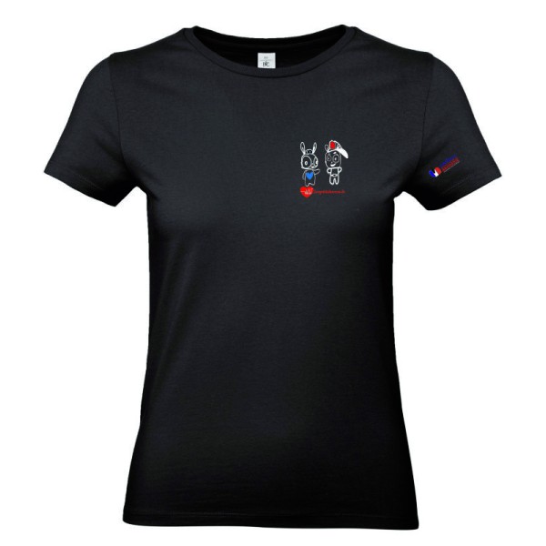 LES P'TITS HEROS TEE-SHIRT FEDERATION NOIR ADULTE FEMME