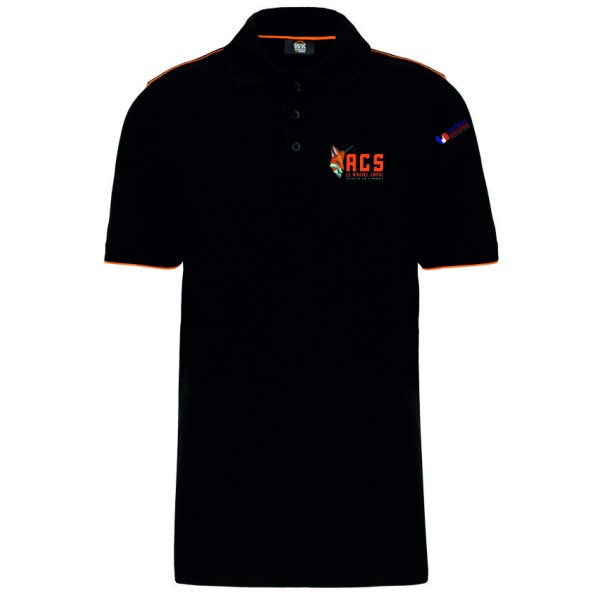 ACS NOUVEL ENVOL POLO NOIR ADULTE HOMME