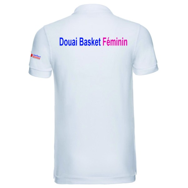 DOUAI BASKET FEMININ POLO HOMME BLANC