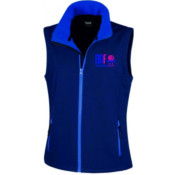 DOUAI BASKET FEMININ VESTE ZIPPÉE BLEUE SANS MANCHES FEMME